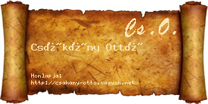 Csákány Ottó névjegykártya